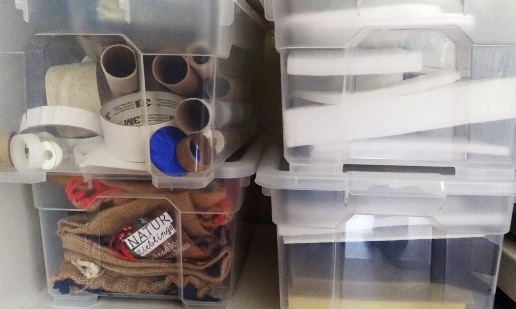 Bastelkisten aus Plastik