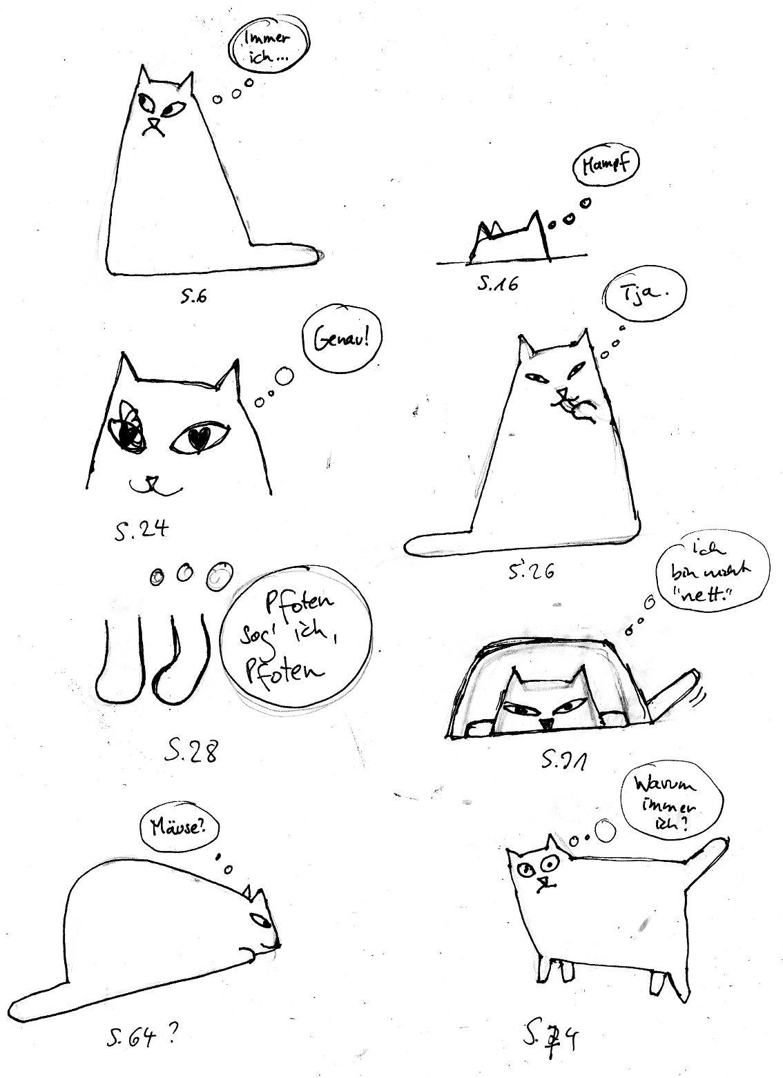 Sketch for the Comic cat