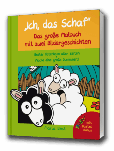 Ich, das Schaf - das große Malbuch mit zwei Bildergeschichten