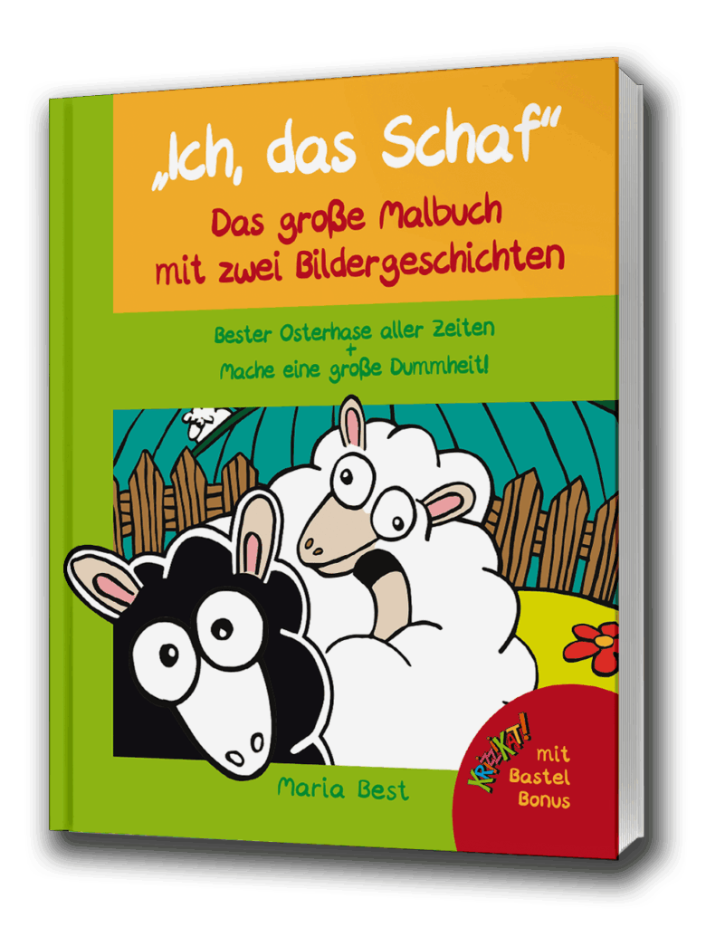 Ich, das Schaf - das große Malbuch mit zwei Bildergeschichten
