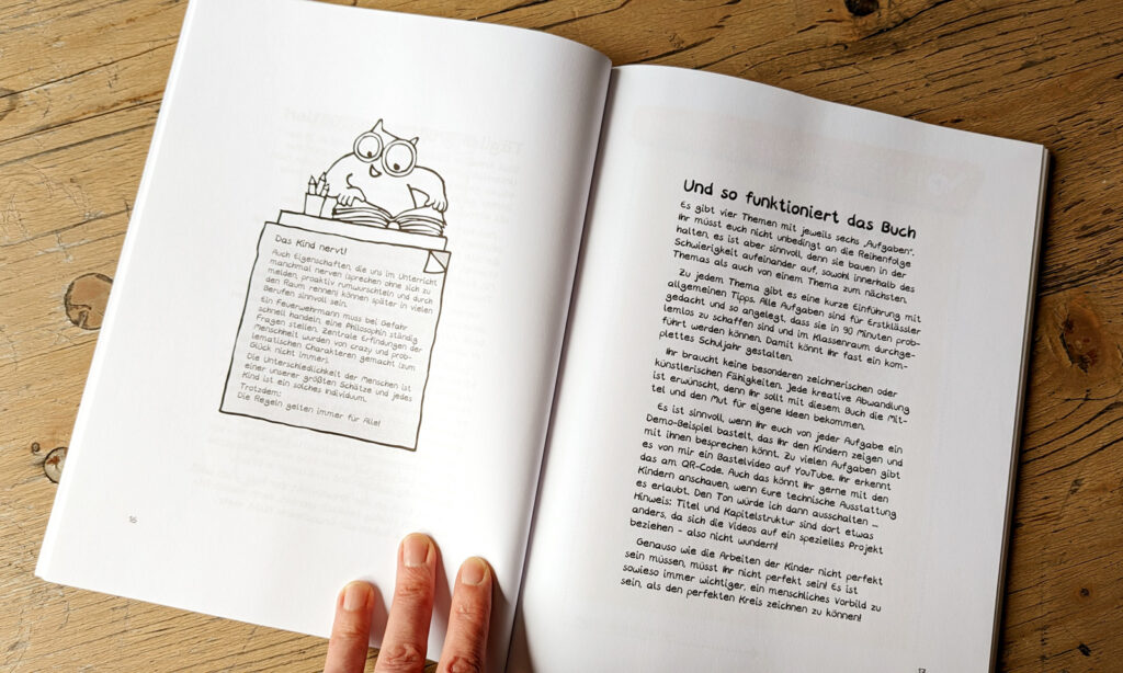 Beispielseite aus dem Buch Hallo Kunst zum Thema nervige Kinder