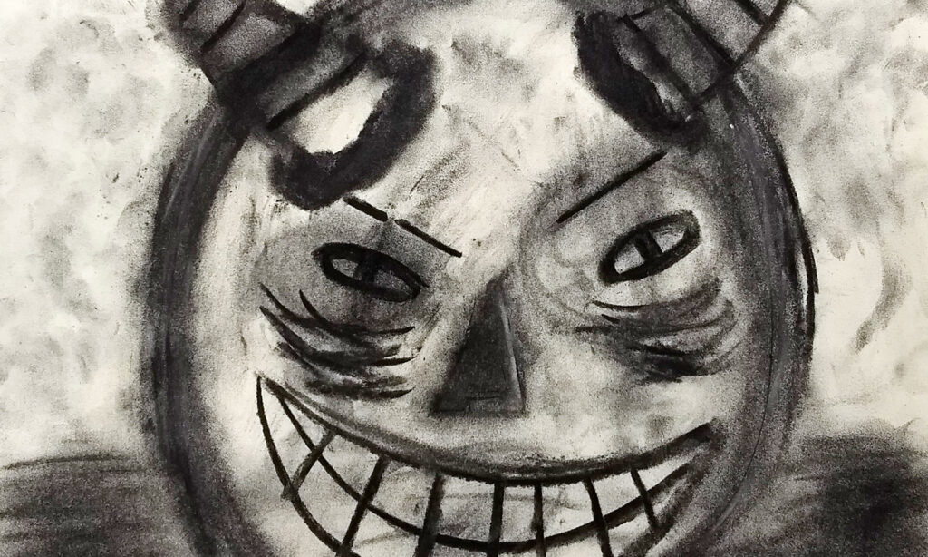 Beitragsbild zu Monster - das kann jedes Kind! Kohlezeichnung