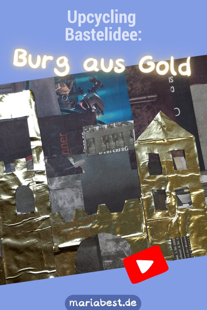 Pin Bastelidee Burg aus Gold